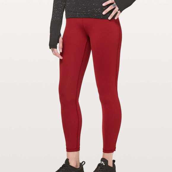 Lululemon Train Times 7/8 Pant 25" - Red - Picture 1 of 5